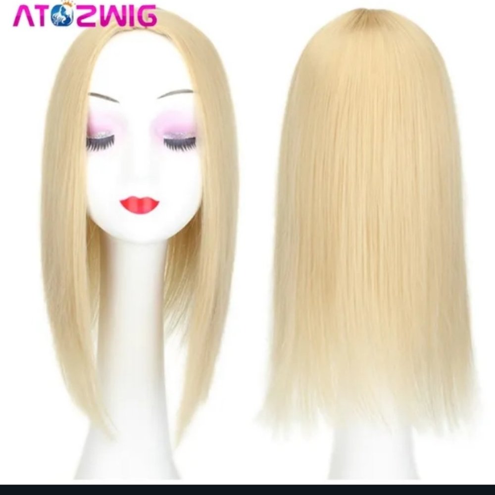 Crown topper Bleach Blonde 12 Inch